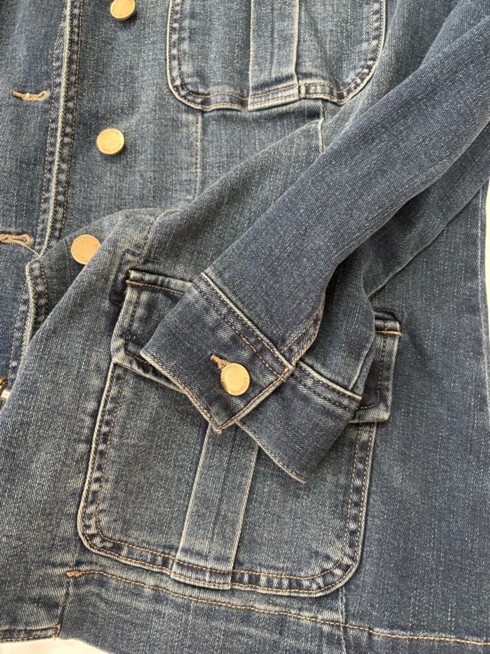 Liverpool Dark Blue Denim Jacket with Front Patch Pockets - Picture 7 of 14